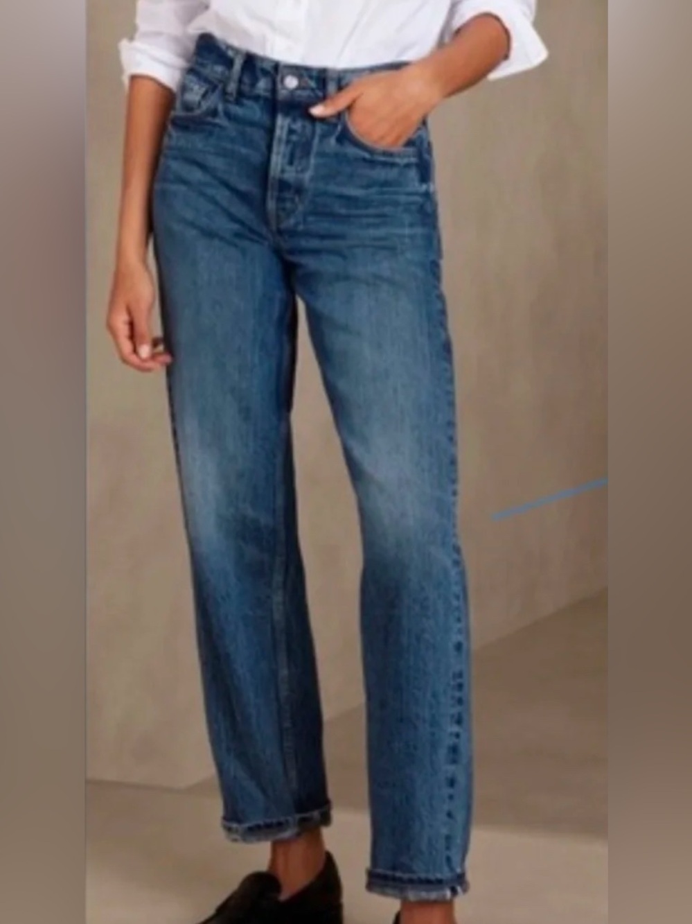 Banana Republic Premium Denim High-Rise Straight jeans medium wash size 26